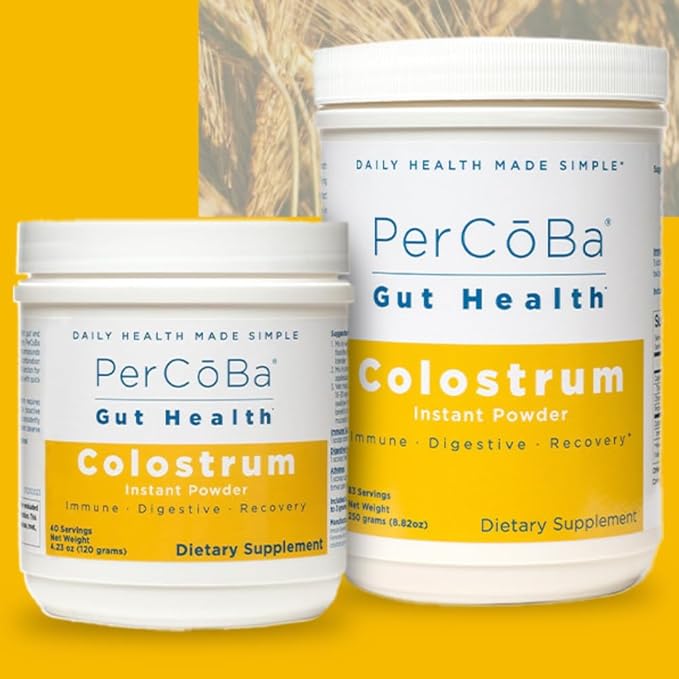 Colostrum Supplement for Gut Health, Bloating, Hair Growth, Muscle Recovery, Immune Support - Unflavored Bovine Colostrum Powder Made in USA, Non-GMO, Gluten Free, 120 Grams Per Serving - 40 Servings
