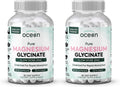 Pure Magnesium Glycinate with Zinc - Maximum Strength Chelated Magnesium Supplement for Women and Men for Muscle Cramps and Sleep Support - 2 Bottles