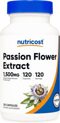Nutricost Passion Flower Extract (1,500mg Equivalent) 120 Capsules - Gluten Free, Non-GMO, and Vegetarian Friendly