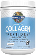 Garden of Life Grass Fed Collagen Peptides Powder Unflavored Collagen Powder for Women Men Hair Skin Nails Joints, Hydrolyzed Collagen Protein Supplements, Collagen for Women & Men, 28 Servings