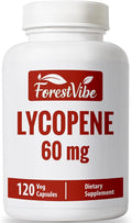 Lycopene Supplement for Men 60mg, Natural Carotenoid Complex from Tomato Extract Powder, 120 Vegan Capsules, 4 Month Supply, Non-GMO and Gluten Free Lycopene for Men & Women