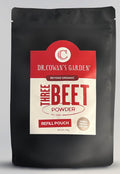Dr. Cowan's Garden Three Beet Powder Refill Pouch with Organic Beets: Detroit red, chiogga, and Golden Beets, USA Grown, 50 Servings