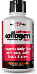 HEALTH DIRECT AminoSculpt Sugar-Free Collagen Supplement - High Potency Medical-Grade Protein for Hair, Skin, Nails & Joints, Grass-Fed, Non-GMO, Liquid Collagen - Smooth Mango - 15 Fl Oz
