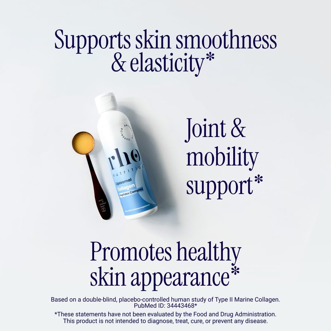 Liposomal Collagen Peptides - High-Absorption Liquid Collagen Supplement - Supports Skin Elasticity, Joint Health, and Overall Vitality for Healthy Aging, 5 fl oz