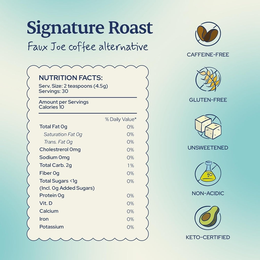 Sip Herbals Signature Roast Coffee Alternative Loose Leaf - Caffeine-Free Blend with Dandelion Root & Chicory - Smooth Roasted Flavor, Vegan & Herbal Drink, As Seen on Shark Tank - 30 Servings