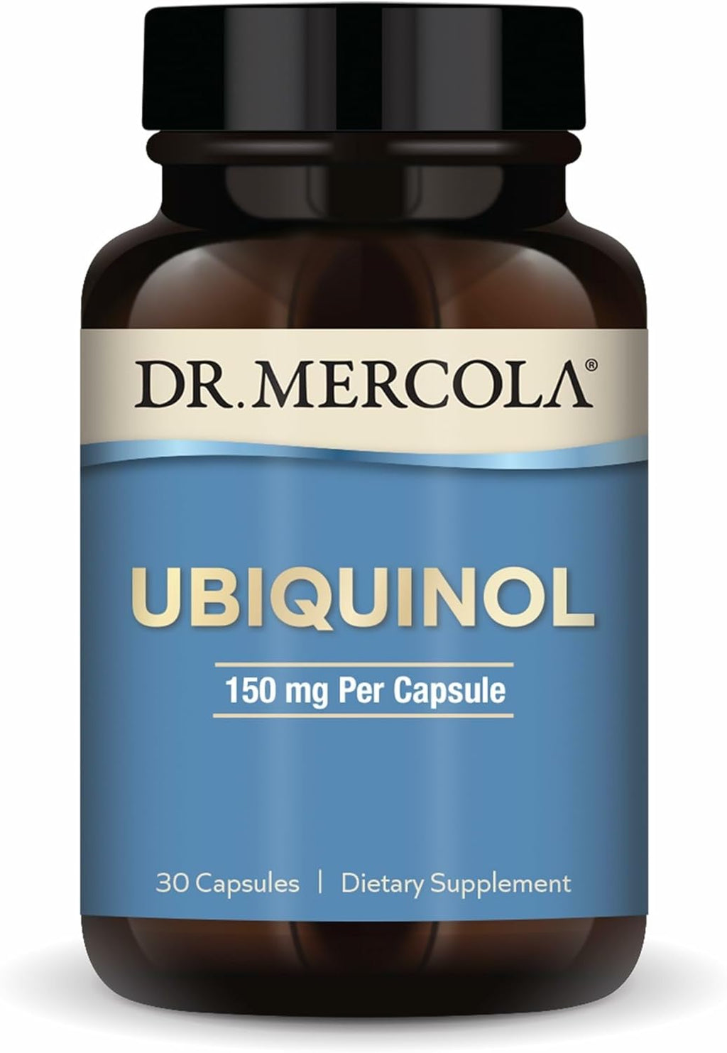 Dr. Mercola Ubiquinol 150 mg, 30 Servings (30 Capsules), Dietary Supplement, Supports Energy Production, Non-GMO