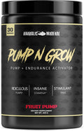 Anabolic Warfare Pump-N-Grow Muscle Pump Supplement Caffeine Free Pre Workout with L-Citrulline, L-Arginine, Beta-Alanine (Fruit Explosion– 30 Servings)
