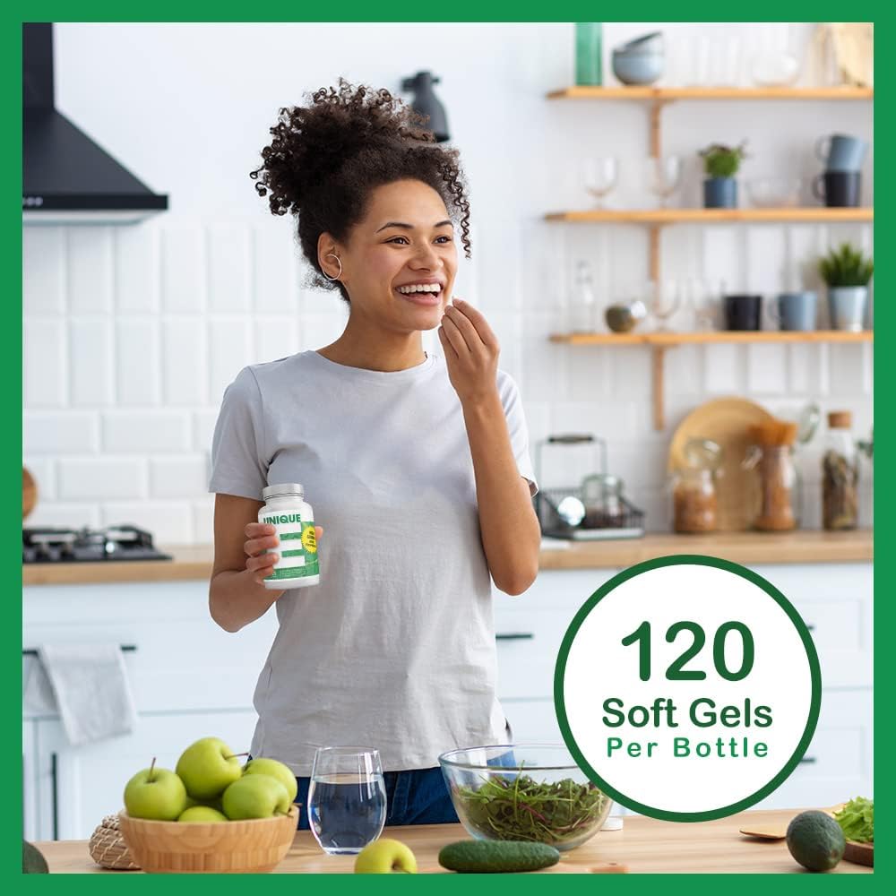 A.C. Grace Company UNIQUE E Mixed Tocopherols 120 Soft Gels, Supports Healthy Brain Function, General Health, and Aging Support, All-Natural Vitamin E and Kosher