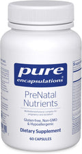 Pure Encapsulations PreNatal Nutrients - for Pregnancy & Lactation - Aids Energy & DNA Development* - with Folate, Choline & Iron - Gluten Free & Non-GMO - 60 Capsules