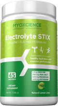MYOXCIENCE Electrolyte STIX | Creatine Electrolyte Powder | Recovery from Exercise & Muscle Development w/Real Salt (Lemon Lime Flavor) (Jar 45 ct)