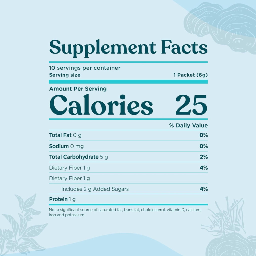 Four Sigmatic Calm Mushroom Cacao Mix | Organic Instant Cacao with Organic Reishi Mushroom Powder | Supports Calm & Relaxation | Drink it or Bake with it | Vegan, Gluten-Free, Dairy-Free | 10 Count