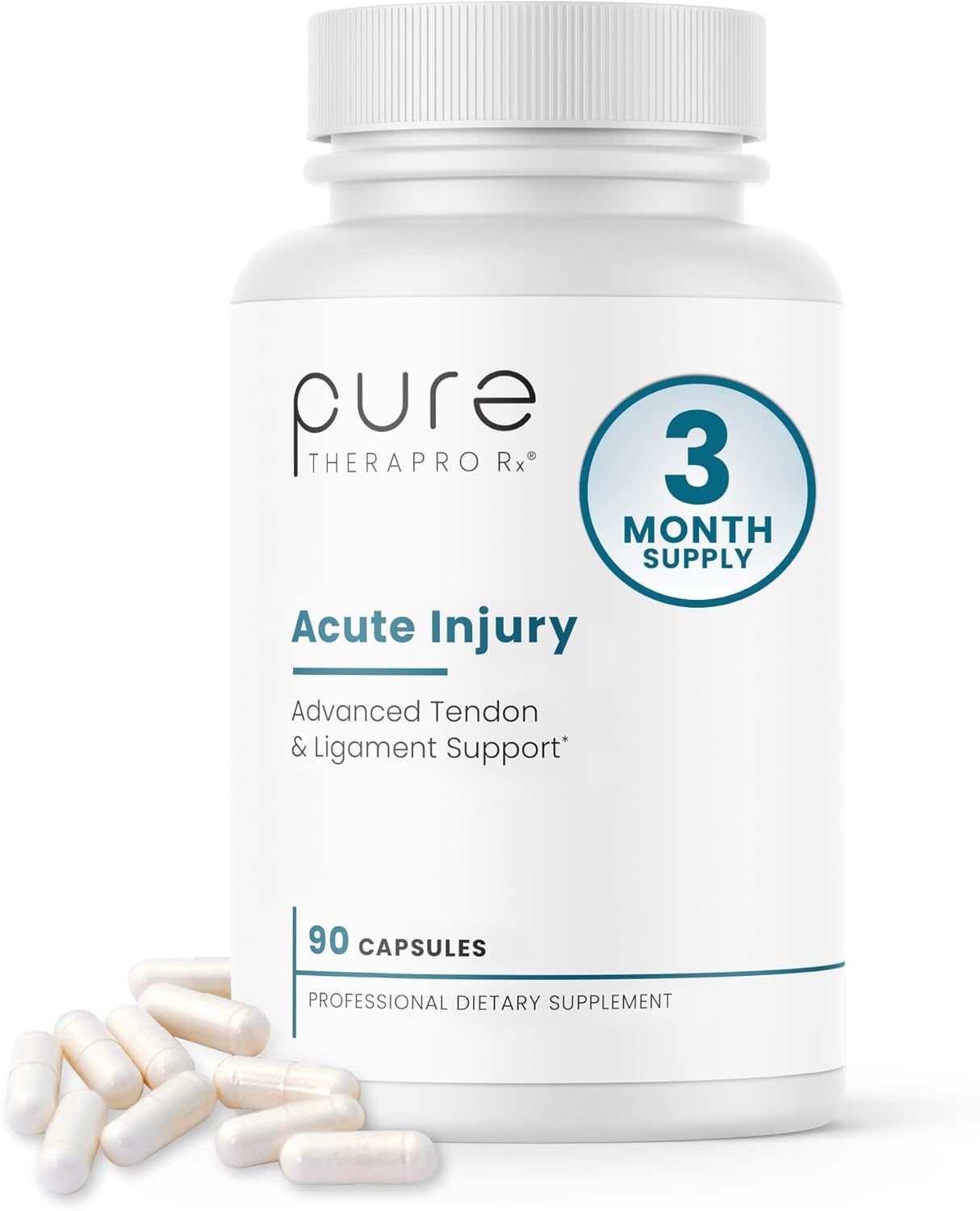 Pure Therapro Rx Acute Injury | Tendon & Ligament Support | Convenient Once a Day Clinical Dose | Supports Tendon Health, Movement & Physical Function | Pharm-Grade (90 Capsules)