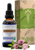 Red Clover Herb USDA Organic Tincture | Alcohol-FREE Extract, High-Potency Herbal Drops | Made from 100% Certified Organic Red Clover Herb (Trifolium Pratense) Dried Leaf and Flower 2 oz