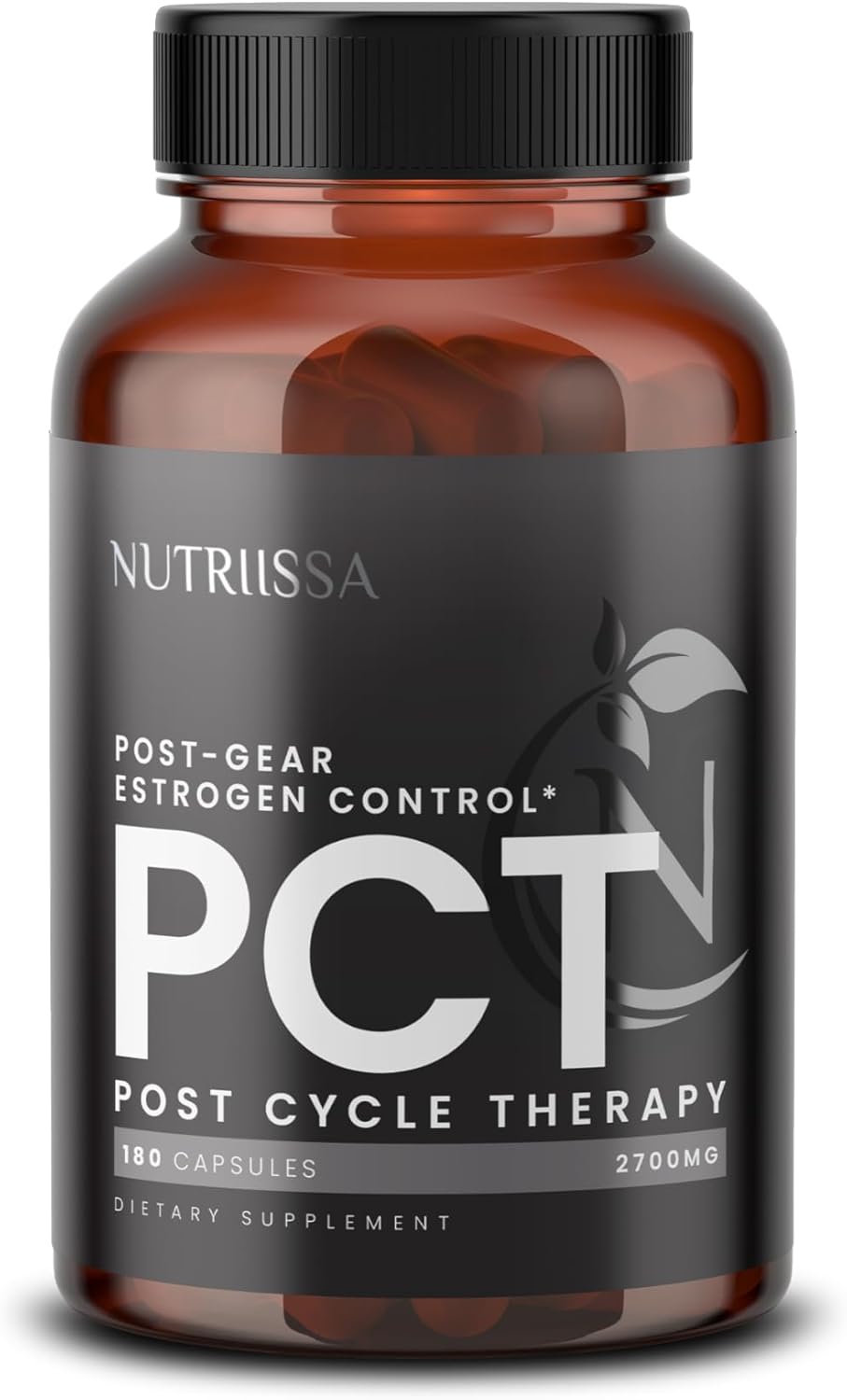Nutriissa PCT - Premium Testosterone Support & Estrogen Control - EPEB Certified for Purity & Potency - 200:1 Tongkat Ali & Fadogia Agrestis - Vegan, 180 Capsules