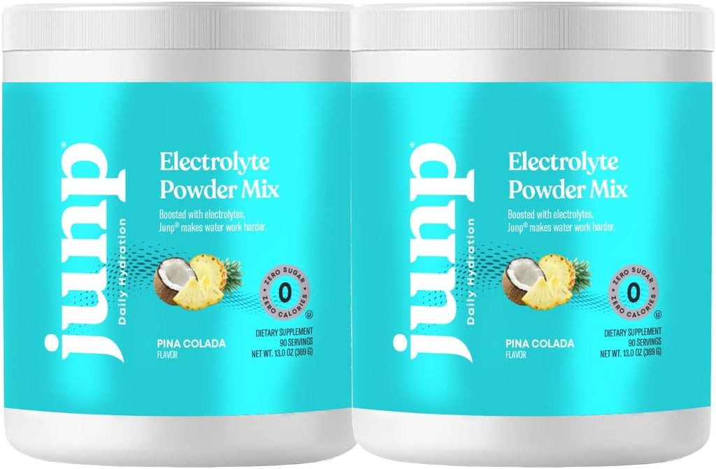 JUNP Electrolytes Powder No Sugar No Carbs – Pina Colada Coconut Pineapple Drink Mix - Potassium & Salt Electrolyte Hydration Powder - Zero Calorie Sugar Free Electrolyte Powder, Keto, 180 Servings