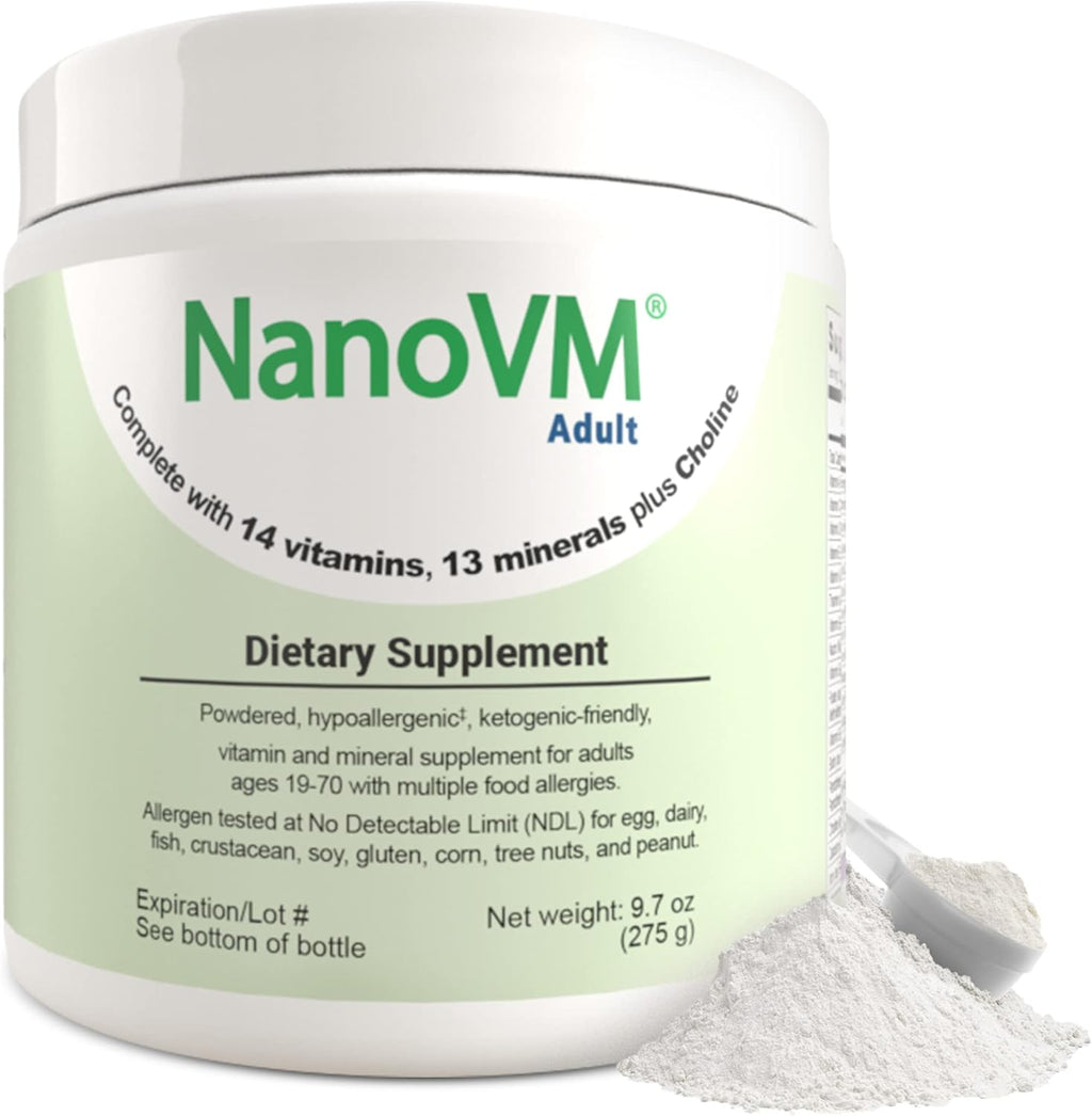 Adult, Allergen-Free Vitamin Supplements, Women and Mens Multivitamins with 13 Vitamins & 13 Minerals, Unflavored Multivitamin Powder, Low-Carb Adult Multivitamins, 275g - Solace Nutrition