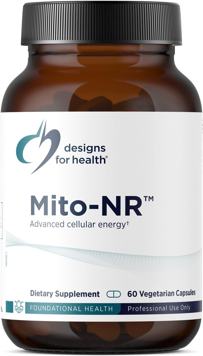 Designs for Health Mito-NR - Nicotinamide Riboside (NAD Supplement) with COQ10 + Trans Geranylgeraniol - NR + GG Supplement for Mitochondrial Cell Health Support (60 Capsules)