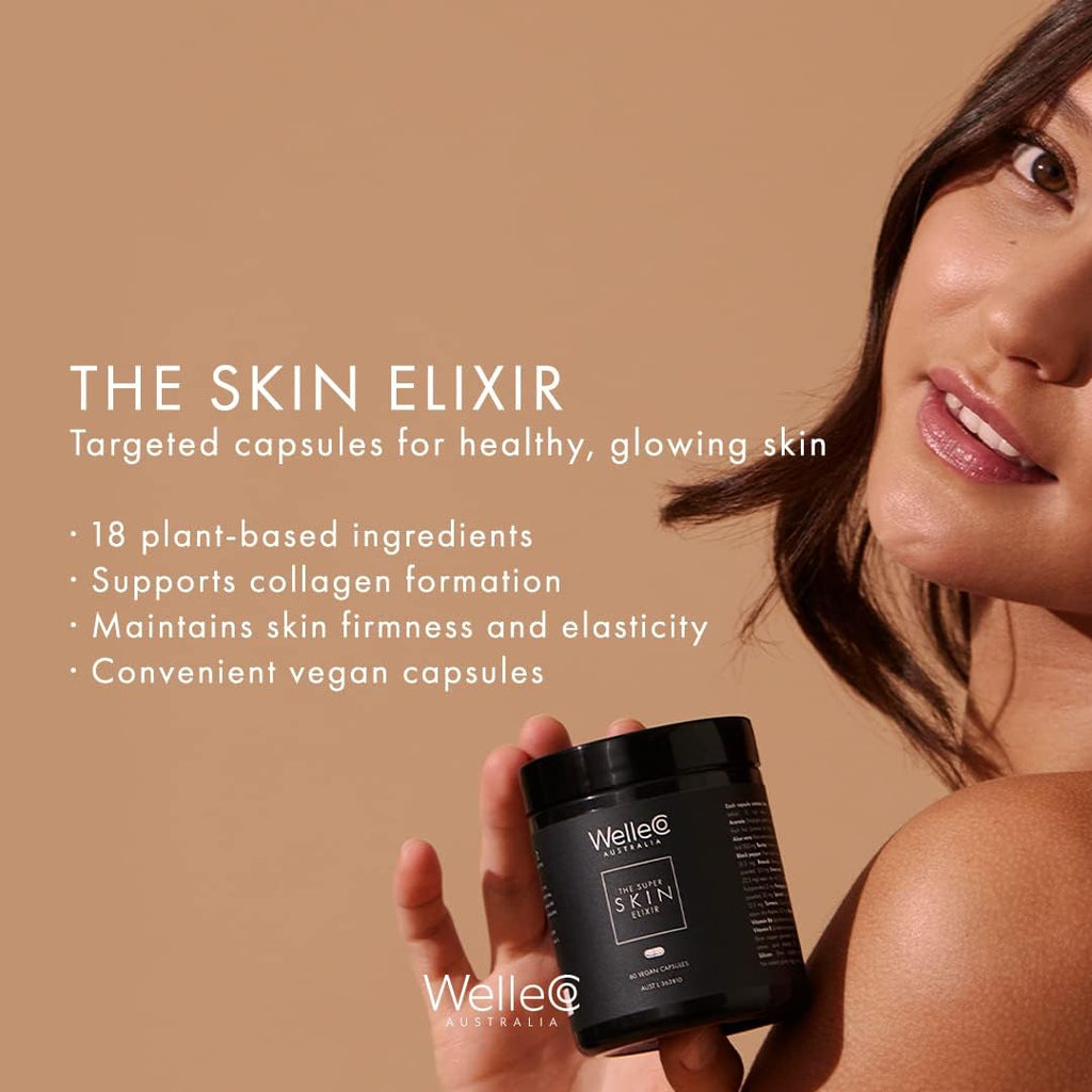 WelleCo The Goddess Elixir and Skin Elixir Bundle | Menopause Supplement, Hormone Balance, Helps Night Sweats and Hot Flashes | Supports Collagen Formation for Healing, Firmness & Elasticity