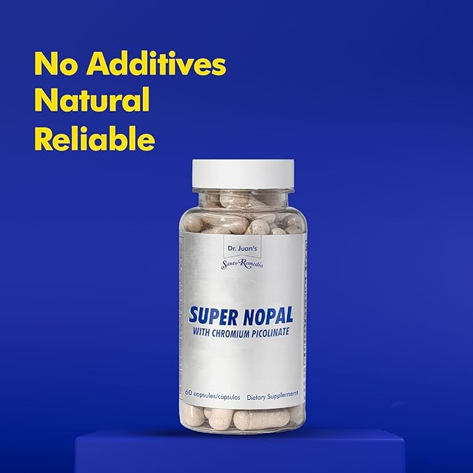 Santo Remedio Super Nopal, Exclusive Formula with Nopal, Gurmar (Gymnema Silvestre), Chromium Picolinate and Vanadyl Sulfate. 60 Capsules (30 Servings) (2)