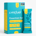 Essential Nutrition Bars by LyfeFuel | Vegan Protein Bar & Low Carb Meal Replacement for Intermittent Fasting and Hunger Control | 12g Plant-Based Protein, High Fiber, MCT Oil and 21 Organic Vitamins | No Sugar Alcohols (Lemon Ginger Tart) - 3 Pack