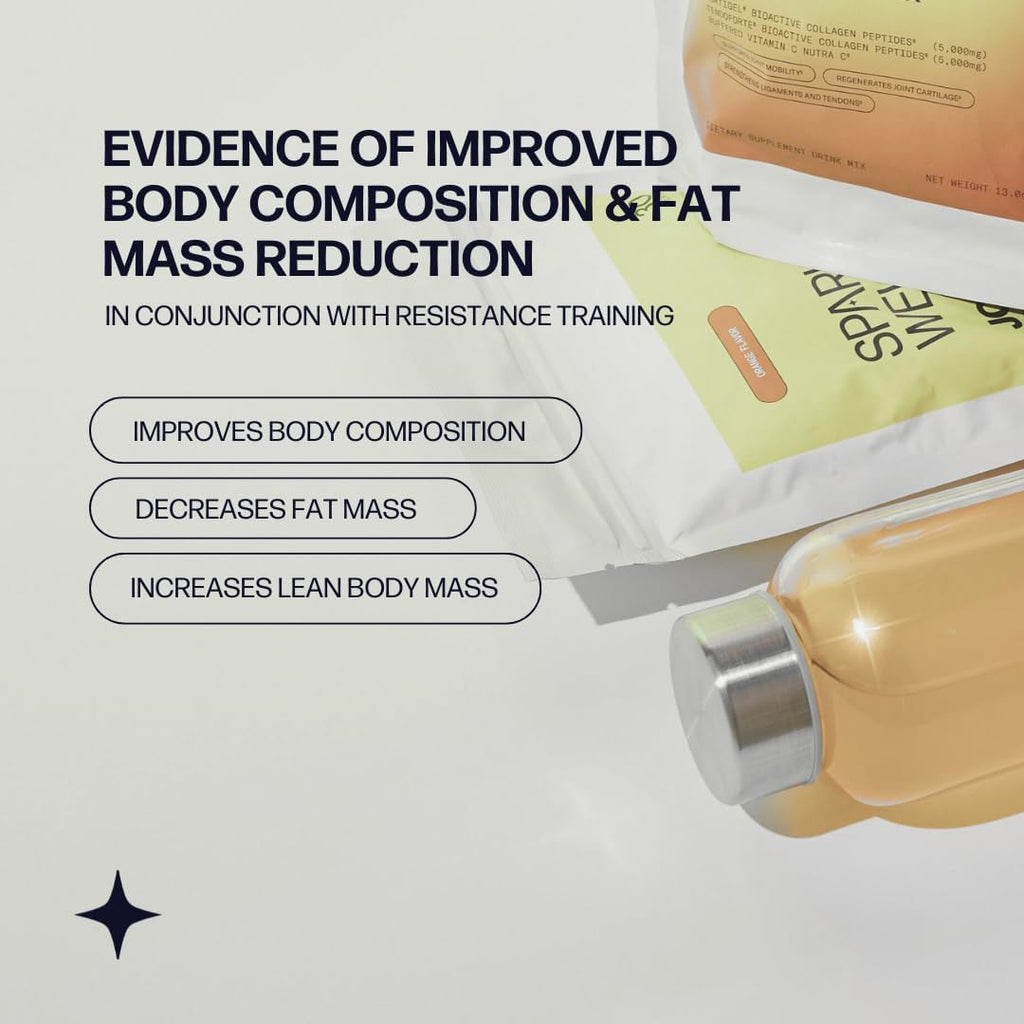 Muscle Boost (Orange) [30-Serves] | Collagen Supplement Powder with Hydrolyzed BODYBALANCE Collagen Peptides & Buffered Vitamin C | Improves Body Composition