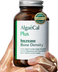 ALGAECAL Organic Red Algae Calcium Supplement for Bone Density, Vitamin K2 MK7 (100mg), Vitamin D3 (1600 IU), Magnesium (350mg) & Trace Minerals & Strength, Easy to Swallow, 120 Veggie Caps