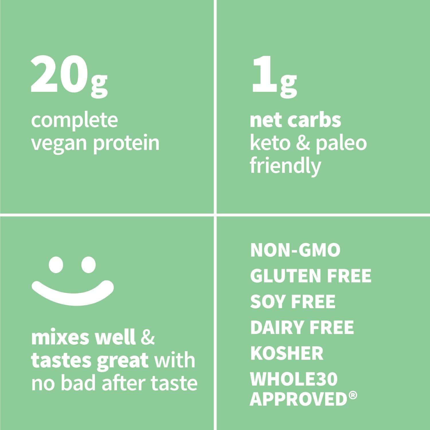 Sprout Living Organic Pea Protein Powder, Unflavored, 20 Grams of Plant Based Organic Protein Powder Without Artificial Sweeteners, Non Dairy, Non-GMO, Vegan, Gluten Free (2 Pound, 38 Servings)