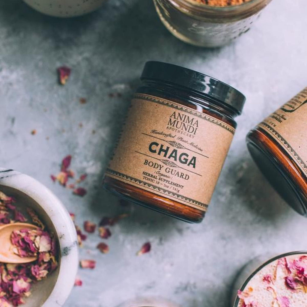 Anima Mundi Apothecary Chaga Mushroom Powder - Organic Chaga Mushroom Powder - Immune System Support Supplement - Great for Tea, Coffee and More (5oz)