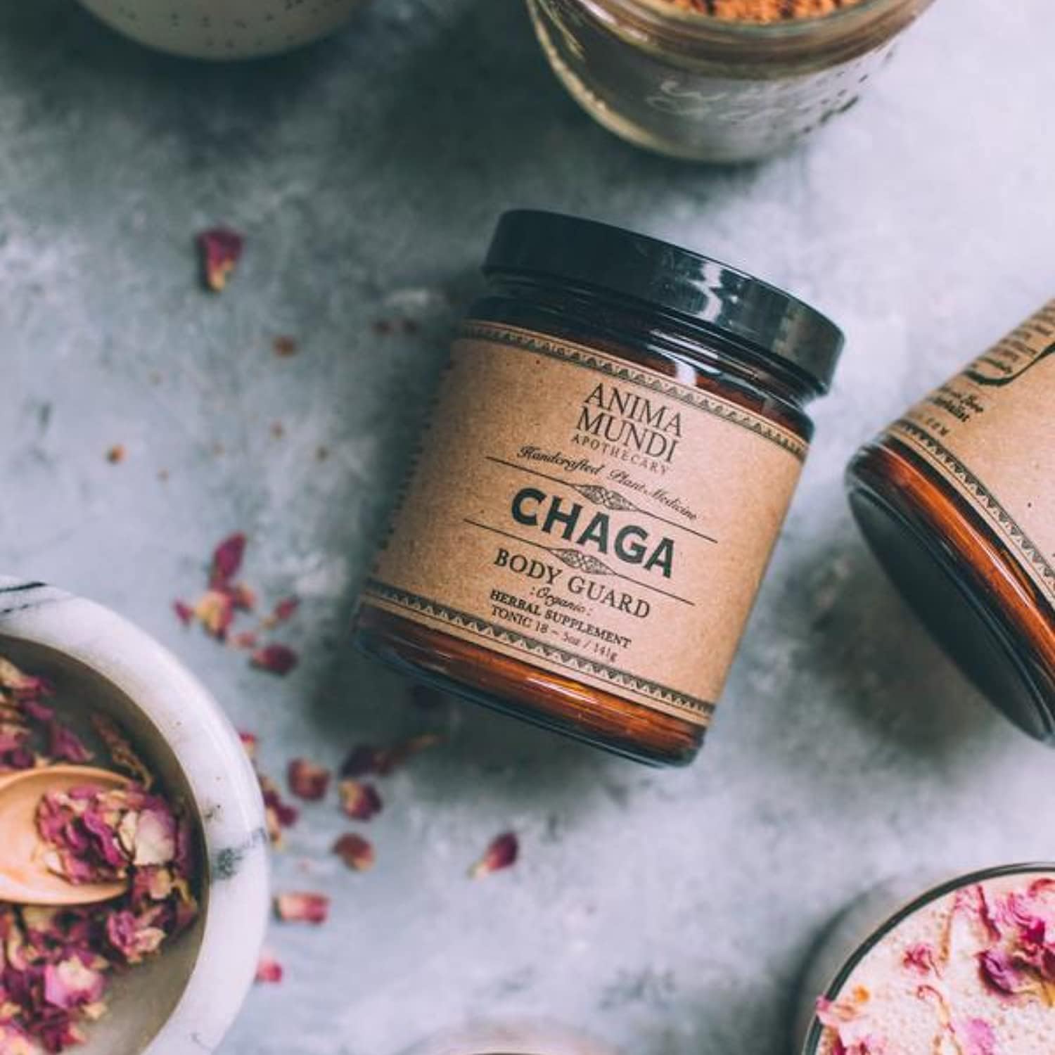 Anima Mundi Apothecary Chaga Mushroom Powder - Organic Chaga Mushroom Powder - Immune System Support Supplement - Great for Tea, Coffee and More (5oz)