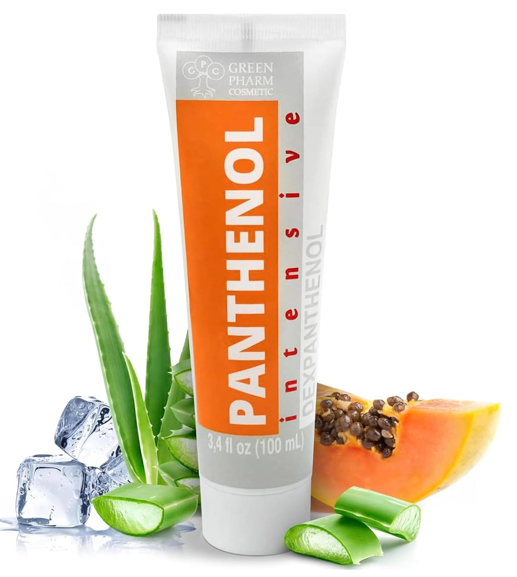 9% Intensive Panthenol Cream with Aloe Vera & Hyaluronic Acid | Deep Moisturizing, After Sun & Tattoo Care, Hair Transplant for All Skin Types | 3.4 Oz/ 100 Ml