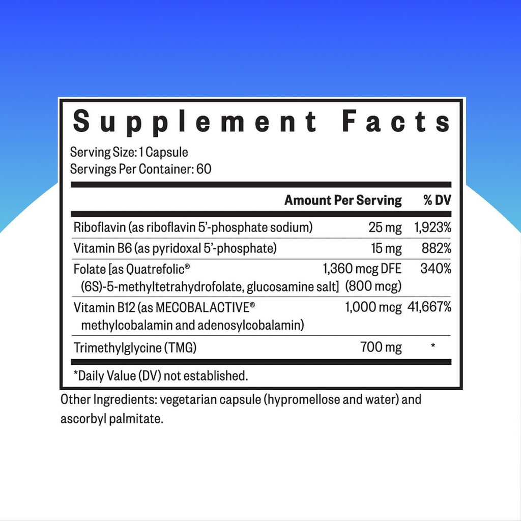 Seeking Health Homocysteine Nutrients, Formerly HomocysteX Plus, Support Homocysteine Level and Methylation, Vitamin B12, Folate (as L-methylfolate), MTHFR Gene Support (60 Capsules)