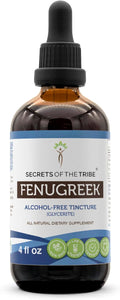 Secrets of the Tribe Fenugreek Tincture Alcohol-Free Extract, Fenugreek Trigonella foenum-graecum Healthy Digestion 4 OZ