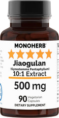 Jiaogulan Extract 500 mg - 90 Veg Capsules - Gynostemma Pentaphyllum - 90 Servings