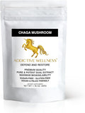 Addictive Wellness Chaga Mushroom Extract Powder – Dual-Extracted Full-Spectrum Adaptogen for Immune Support, Antioxidant Protection, Energy & Radiant Skin – 100% Pure, Potent & Ready-to-Drink
