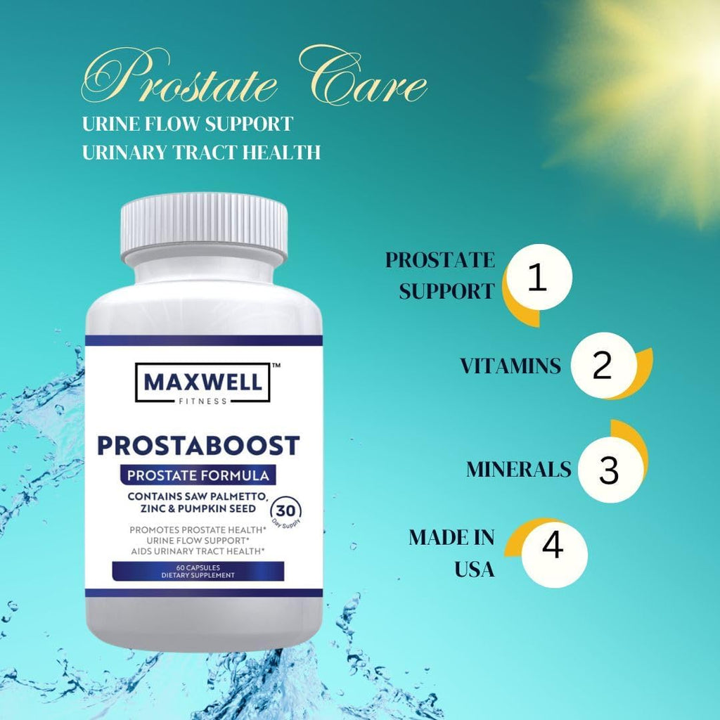 PureProsta Boost Prostate Support Supplement with Saw Palmetto, Zinc, Pumpkin Seed Herbal Blend Promotes Prostate Health, Urine Flow Support, and Urinary Tract Health - 240 Capsules