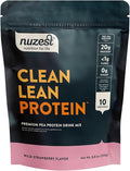 Nuzest - Pea Protein Powder - Clean Lean Protein, Premium Vegan Plant Based Protein Powder, Dairy Free, Gluten Free, GMO Free, Protein Shake (8.8 Ounce (Pack of 1), Wild Strawberry)