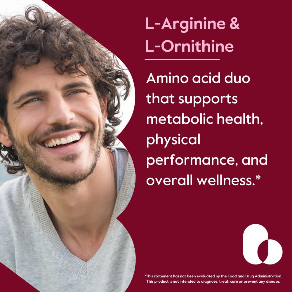 BESTVITE L-Arginine L-Ornithine 500-250 (240 Vegetarian Capsules) (120 x 2) - No Stearates - No Fillers - Vegan - Non GMO - Gluten Free - No Calcium Silicate