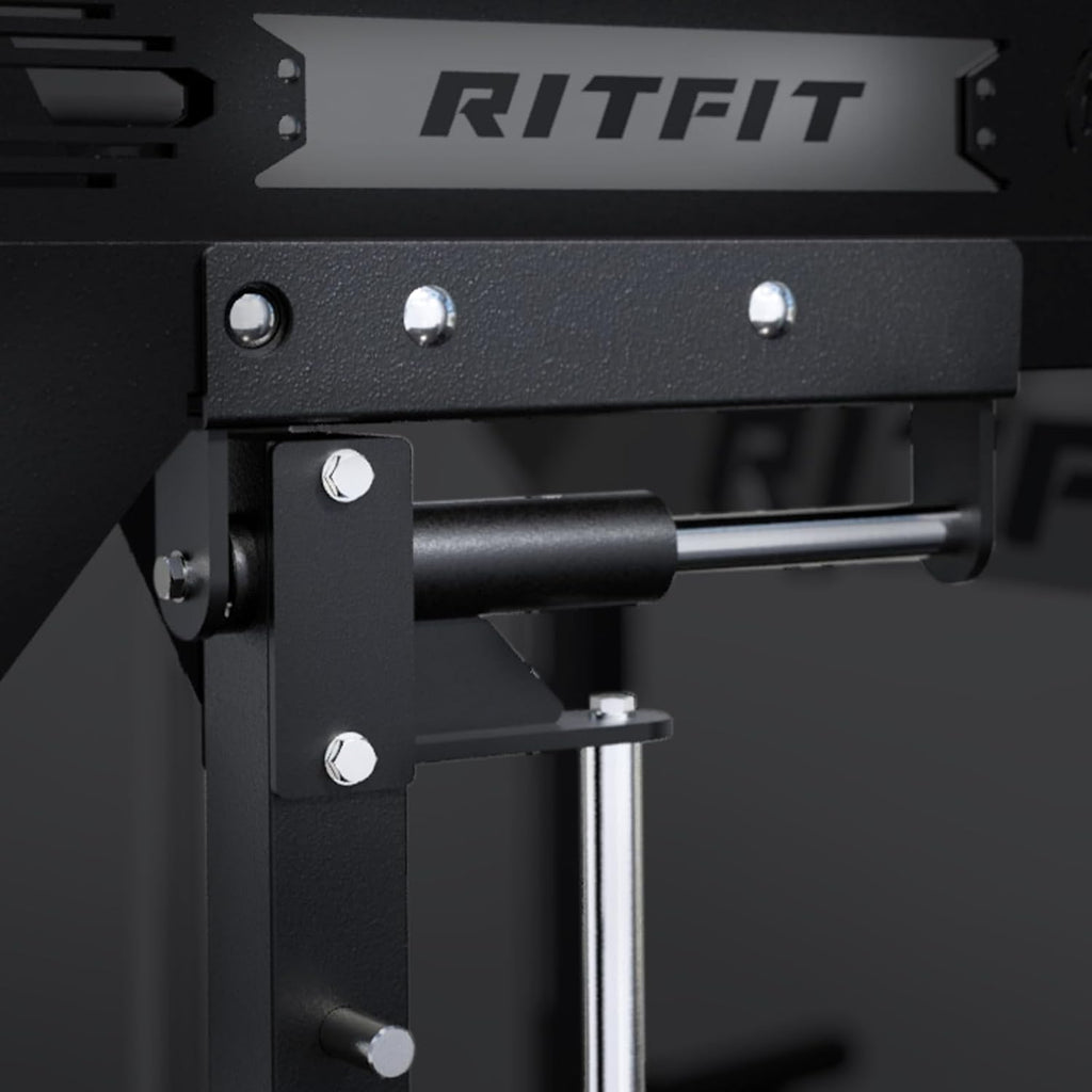 RitFit M2 PRO-3D Smith Machine with Weight Stack, 3D Functional Trainer & Power Cage, 308.6lbs Stack, 16 Adjustment Holes, 6 Storage Pegs for Full-Body Home Gym