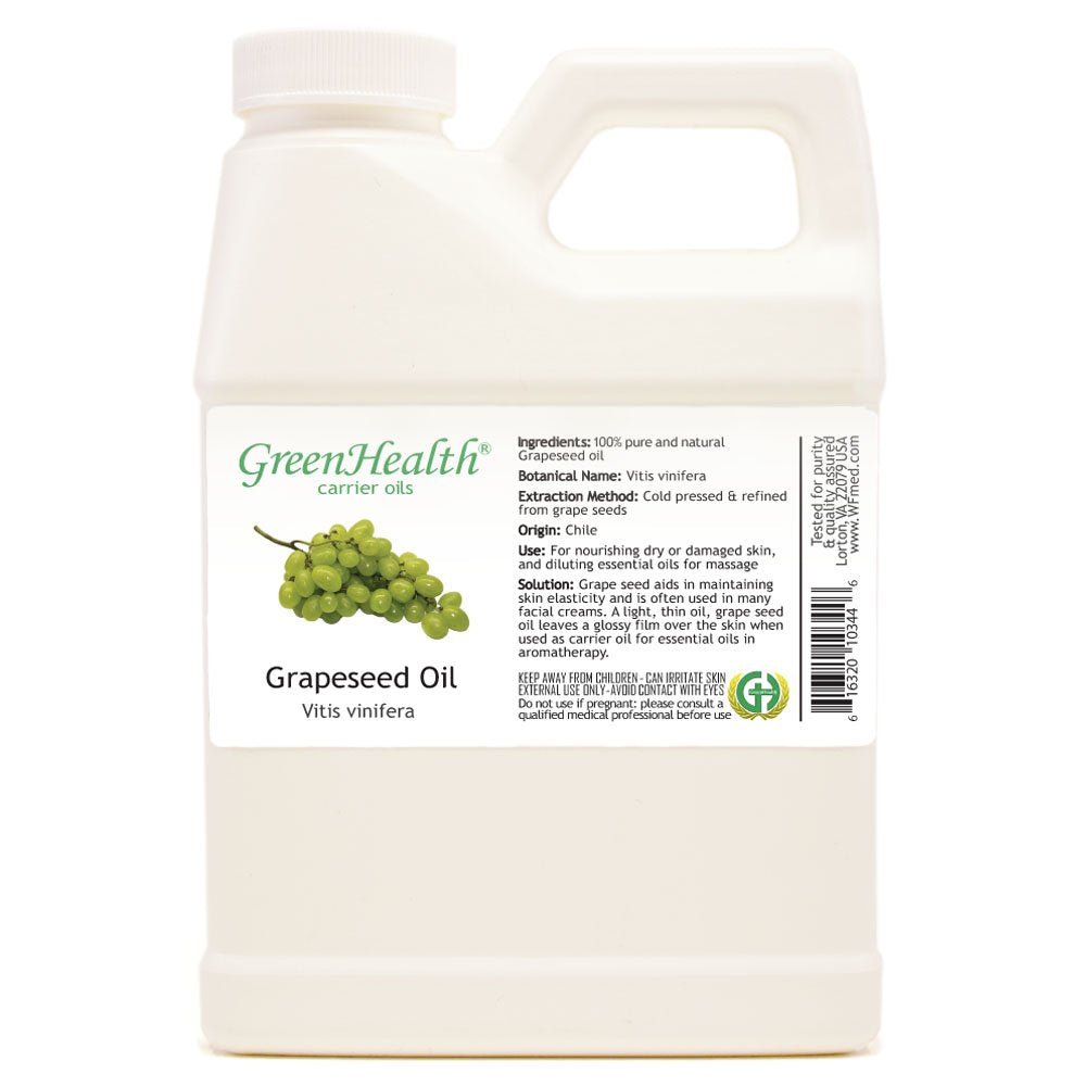 GreenHealth Grapeseed Carrier Oil - 100% Pure & Natural