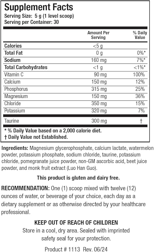 Biotics Research Electrolyte Forte™ - Premium Mineral Replenishment, Magnesium, Potassium, Calcium, Low Sodium, Vitamin C, Taurine, Beetroot & Pomegranate, Optimal Cellular Hydration & Energy
