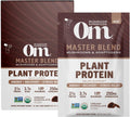 OM MUSHROOM SUPERFOOD Master Blend Mushrooms & Adaptogens, Creamy Chocolate Plant Protein, Single Serve, 10 Count, 10 Mushroom Complex, Lion's Mane, Ashwagandha, Stress Relief, GLP-1 Support