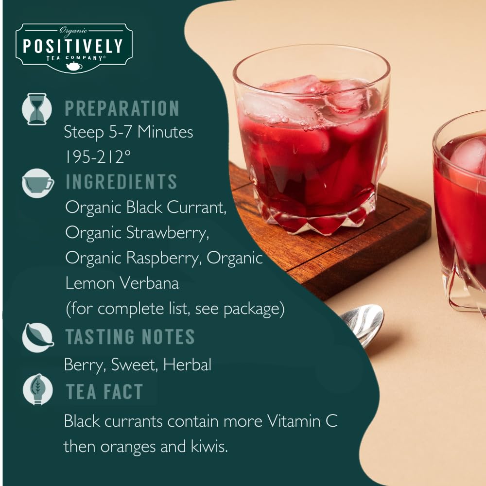 Organic Positively Tea Company, Herbal Tea Sampler, Loose Leaf, 4 Ounce, 3 Pack