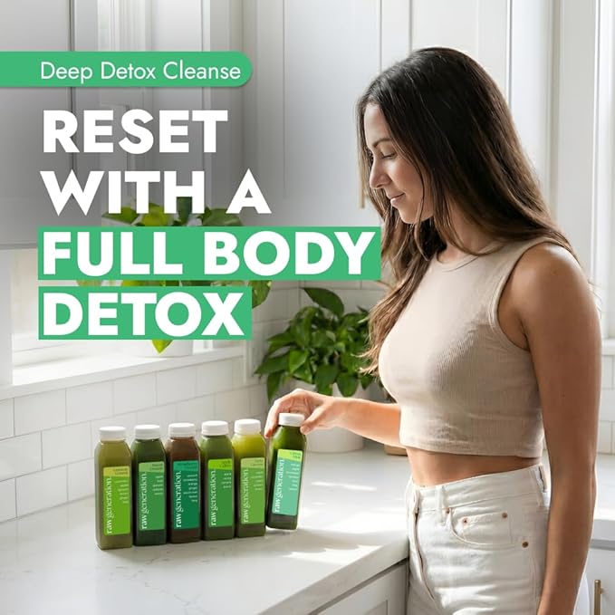 Raw Generation 3-Day Detox Cleanse – 23% Less Sugar Than Other Cleanses | Detox Your Body | Reset Your Diet & Support Weight Loss | Improved Energy | Clearer Skin | Improved Gut Health