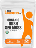 BulkSupplements.com Organic Irish Sea Moss Powder - Sea Moss Supplement, Superfood Supplement - Vegan & Gluten Free, 2g per Serving, 1kg (2.2 lbs) (Pack of 1)