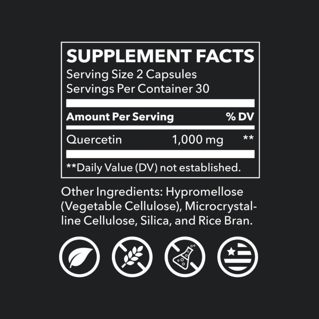 LifeSeasons Essentials Quercetin Flavonoid - Supports Antioxidant Activity & Immune Function - Boosts Allergy Defense & Sinus Health - Assists Natural Regulation Histamine - 1000mg - 60 Capsules