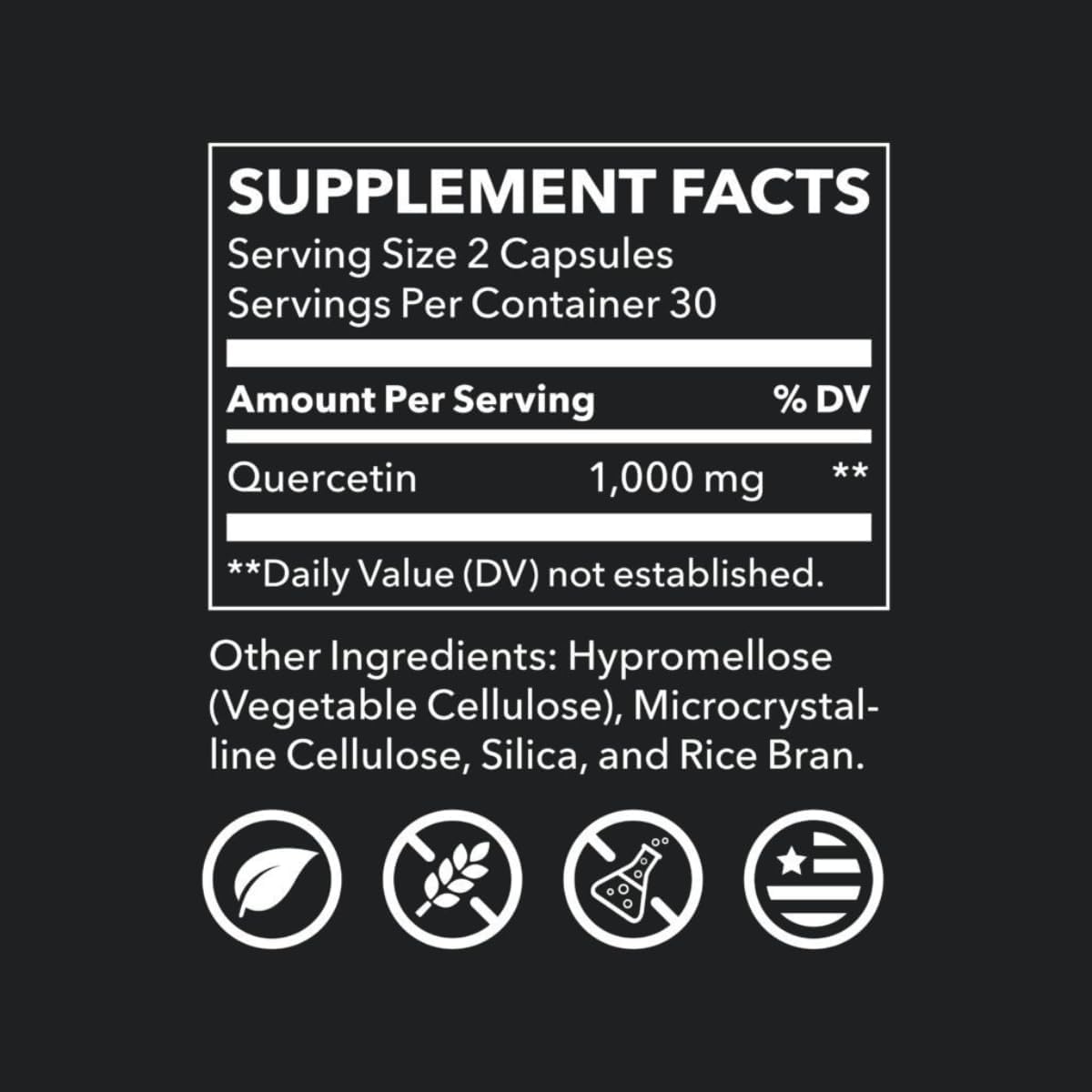 LifeSeasons Essentials Quercetin Flavonoid - Supports Antioxidant Activity & Immune Function - Boosts Allergy Defense & Sinus Health - Assists Natural Regulation Histamine - 1000mg - 60 Capsules