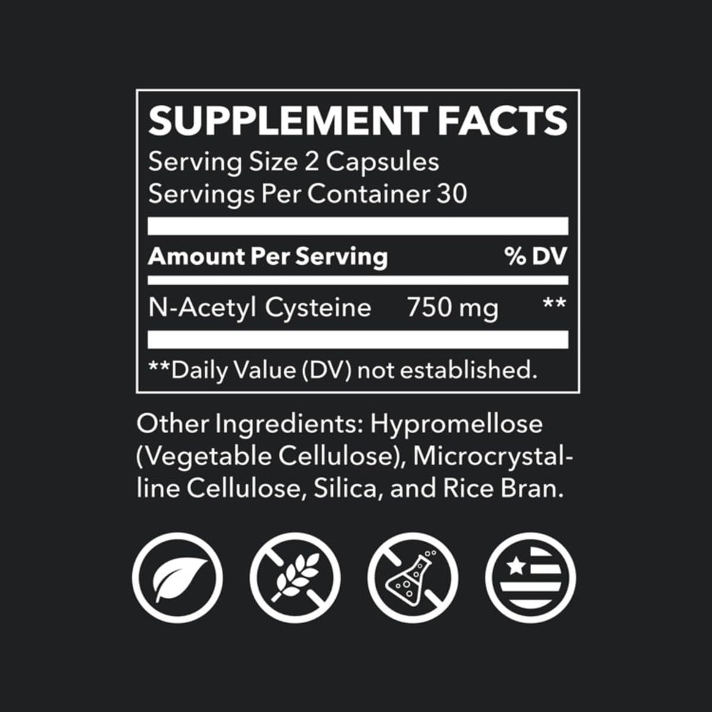 LifeSeasons N‑Acetyl Cysteine (NAC) 750 mg – Antioxidant & Detox Support Supplement – Glutathione Precursor, Immune & Respiratory Health, Liver & Cellular Protection – 60 Veg Capsules