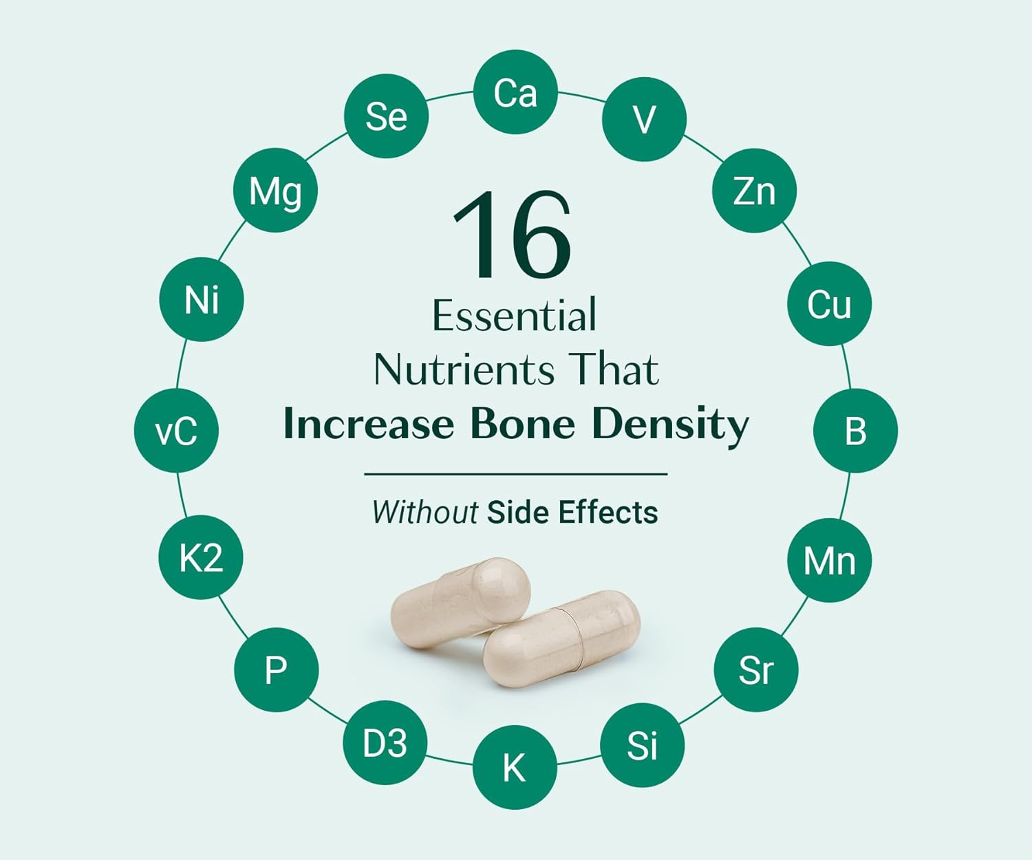 ALGAECAL Organic Red Algae Calcium Supplement for Bone Density & Strength, Vitamin K2 MK7 (100mg), Vitamin D3 (1600 IU), Magnesium (350mg) & Trace Minerals, Easy to Swallow, 120 Veggie Caps