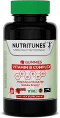 Vitamin B Complex Gummies–High Potency B Complex Vitamins Gummies with Methyl B12, Folate, Biotin & Vitamin C – Non-GMO, Vegan, Gluten-Free – 90 Gummies – Made in USA