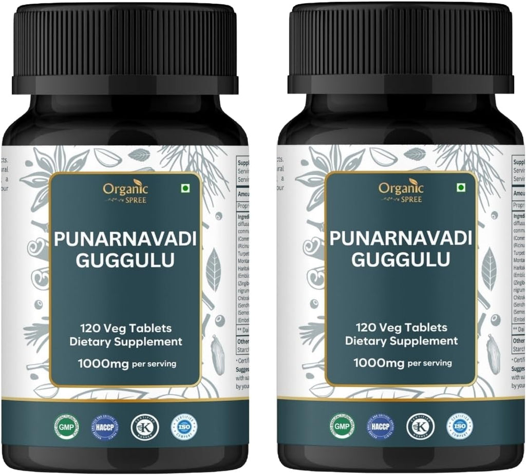 Punarnavadi Guggulu 120 Tablets - Supports Kidney Function* - Ayurvedic Formulation - Certified and Vegetarian (2)
